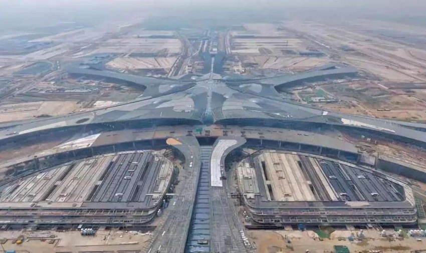 建设中的大兴国际机场